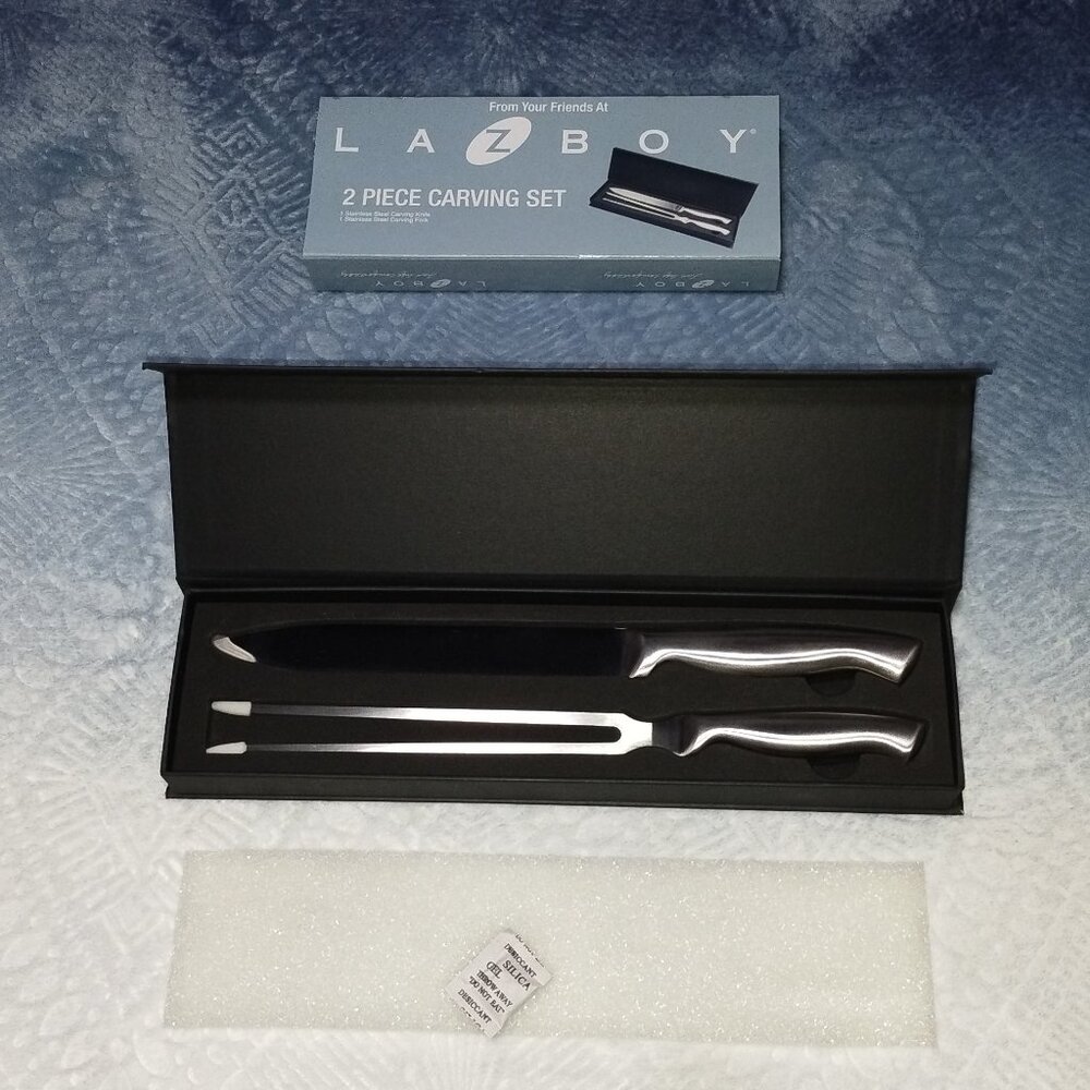 Stainless Steel Knife & Fork Carving Set. NIB.